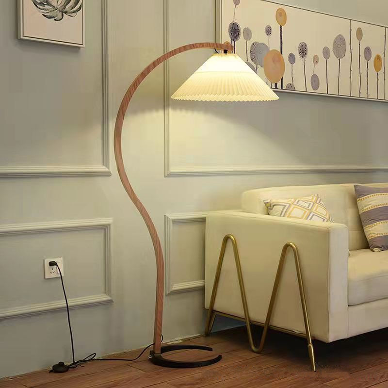 LED Modern Solid Wood Floor Lamp